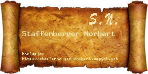 Staffenberger Norbert névjegykártya